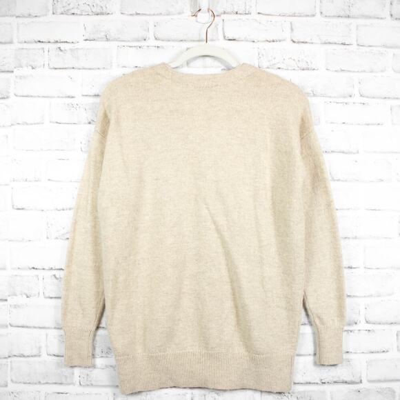 Madewell Beige Tan Merino Wool Long Sleeve Button Down Cardigan Sweater Size XS - Picture 4 of 8